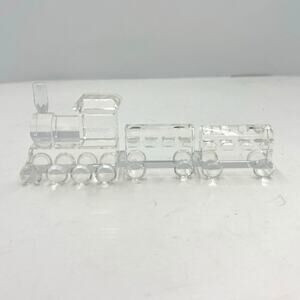Crystal BNSF Railway Locomotive Train Glass Figurine Collectable